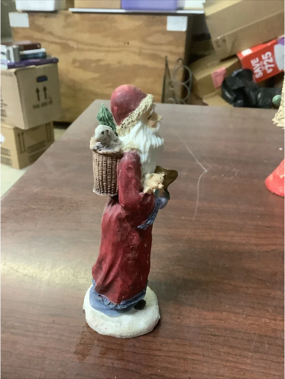 Old World Santa figurine Christmas Decor , Collectible Santa